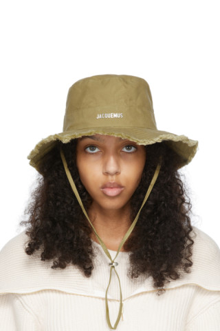 Jacquemus: Khaki 'Le Bob Artichaut' Bucket Hat | SSENSE