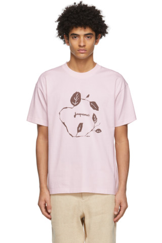 Jacquemus: Pink 'Le T-Shirt Jean' T-Shirt | SSENSE