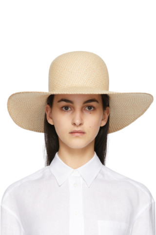 Loro Piana: Beige 'La Fossette' Panama Hat | SSENSE