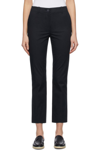 Loro Piana: Navy Symphony Cotton Derrien Trousers | SSENSE