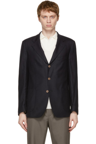 Loro Piana: Navy Soft Voyager Blazer | SSENSE Canada