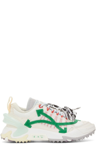 Off-White: Off-White & Green Odsy-2000 Sneakers | SSENSE