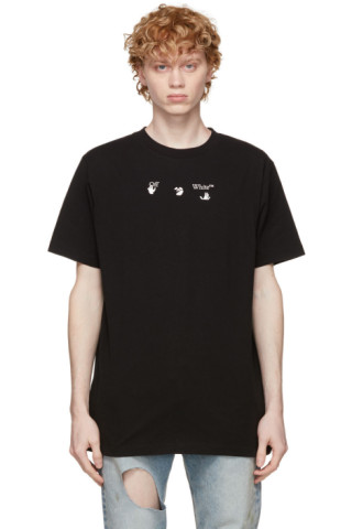 Off-White: Black & Blue Marker T-Shirt | SSENSE