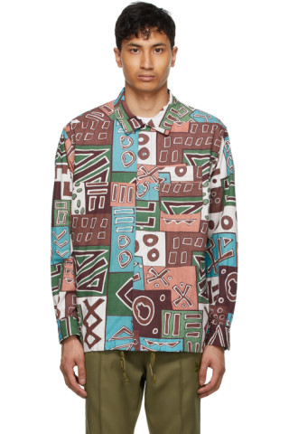 AïE: Multicolor Art Block Coach Shirt Jacket | SSENSE