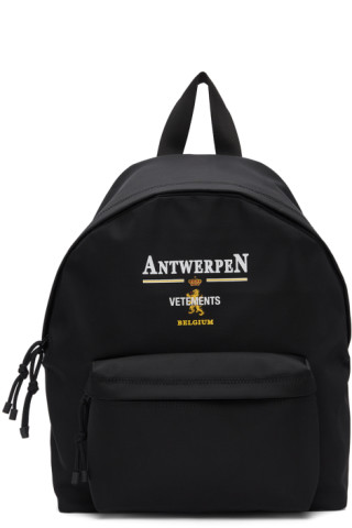 VETEMENTS - Black Antwerp Logo Backpack