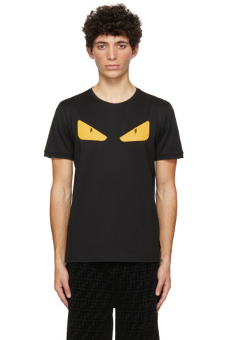 Fendi: Black Bad Bugs T-Shirt | SSENSE