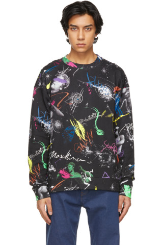 Black Galaxy Sweatshirt by Moschino on Sale