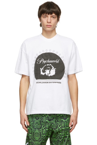 Psychworld: White Paramount T-Shirt | SSENSE