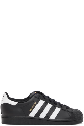 adidas Originals: Black & White Superstar Sneakers | SSENSE