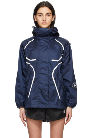 adidas by Stella McCartney: Navy Wind Ready TruePace Jacket | SSENSE