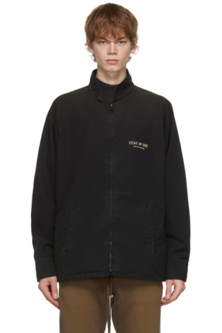 Fear of God: Black Souvenir Jacket | SSENSE