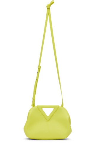 Bottega Veneta: Yellow Small V Clasp Bag | SSENSE