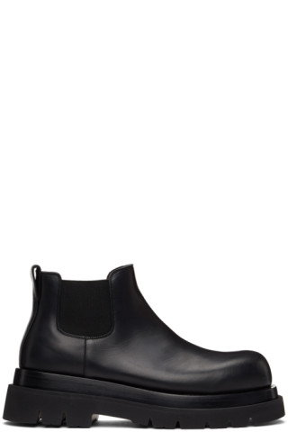 Bottega Veneta: Black Low 'The Lug' Chelsea Boots | SSENSE