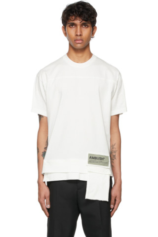 AMBUSH: White Packable New Waist Pocket T-Shirt | SSENSE