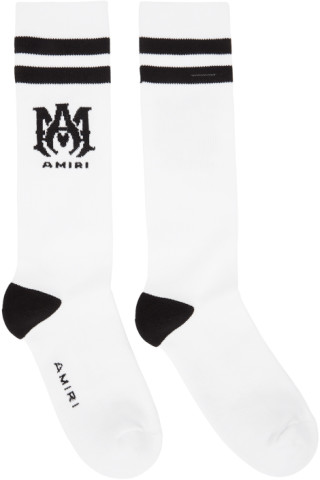 AMIRI: White MA Athletic Socks | SSENSE