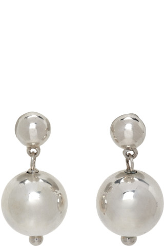 Sophie Buhai: Silver Ball Drop Earrings | SSENSE