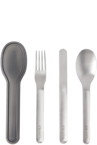 Black+Blum Edition Stainless Steel Cutlery Set by Prada | SSENSE