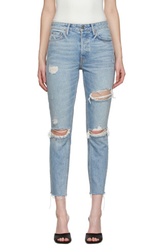 Blue Karolina Jeans by Grlfrnd on Sale