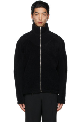 Black Wool Mix Ercan Jacket by GmbH on Sale