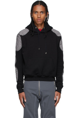 GmbH: Black & Grey Faruk Hoodie | SSENSE