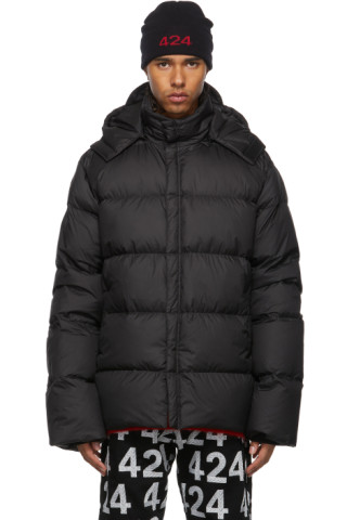 424: Black Down Puffer Jacket | SSENSE UK