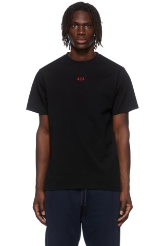 Black Alias T-Shirt by 424 on Sale