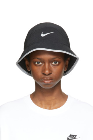 Nike: Black Dri-FIT Perforated Running Bucket Hat | SSENSE