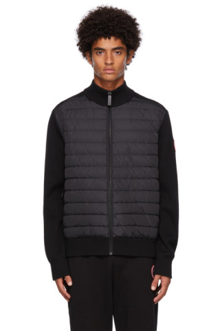 Canada Goose: Black Hybridge Knit Jacket | SSENSE