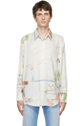 Satin A Curious Night Shirt by Carne Bollente on Sale