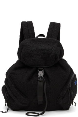 ADER error: Black Wool Slouchy Backpack | SSENSE UK