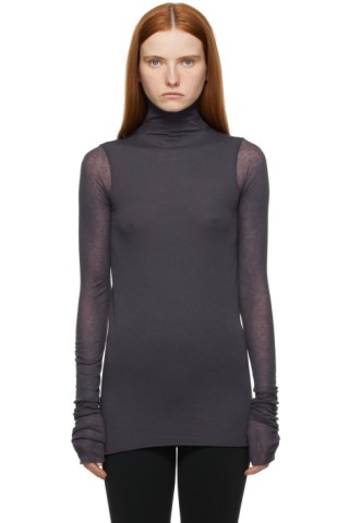 Rick Owens Lilies: Purple Lina Turtleneck | SSENSE