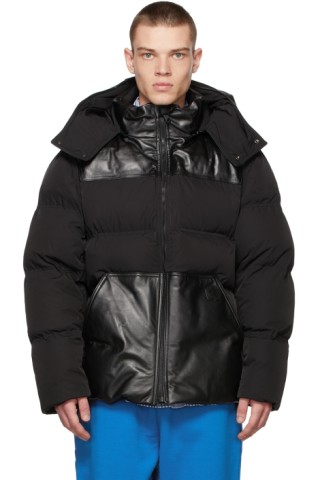 ADER error: Black Down Puffer Jacket | SSENSE