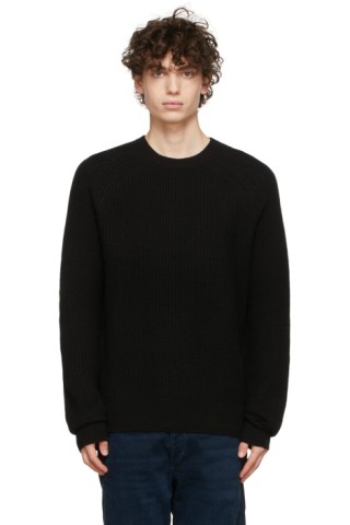 Black Cashmere Pierce Crewneck Sweater by rag & bone on Sale