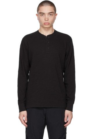 rag & bone: Black Classic Henley | SSENSE
