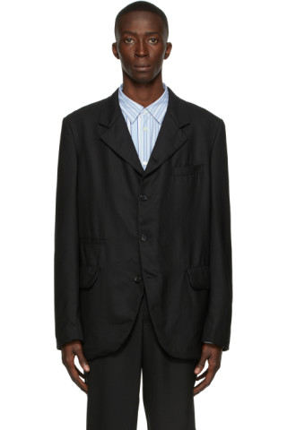 Comme des Garçons Homme Deux: Trim Twill Blazer | SSENSE