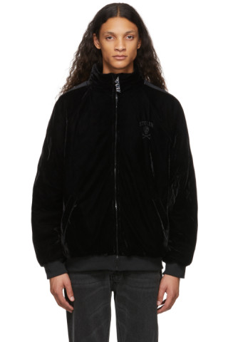 Stolen Girlfriends Club: Black Jolly Roger Bomber Jacket | SSENSE Canada