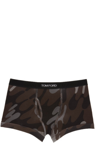 Tom Ford Cotton Stretch Jersey Boxer Briefs in Dark Brown