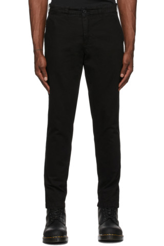 Belstaff: Black Officers Chino Trousers | SSENSE