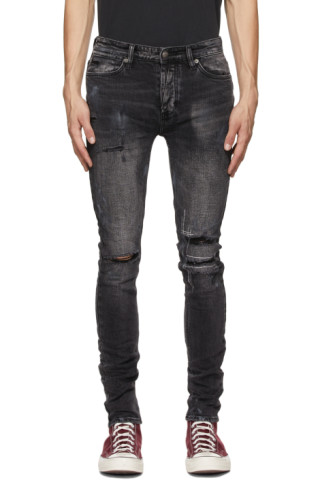 Ksubi: Black Van Winkle Burnt Jeans | SSENSE Canada