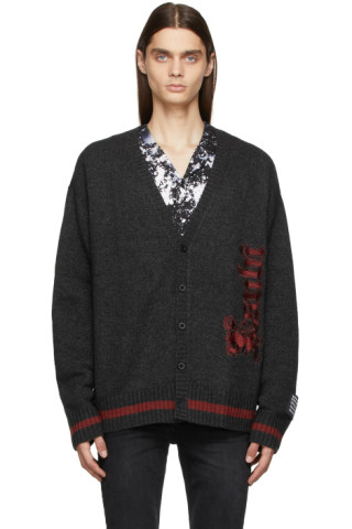 Ksubi: Black Knit Royalty Cardigan | SSENSE