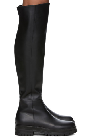 Gianvito Rossi: Black Quinn Tall Boots | SSENSE UK