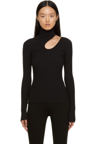 ANINE BING: Black Victoria Turtleneck | SSENSE