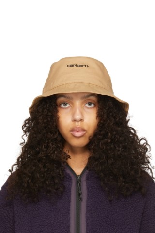 Carhartt Work In Progress: Beige Script Bucket Hat | SSENSE