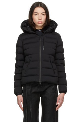 Moncler: Black Matt Black Down Herbe Jacket | SSENSE