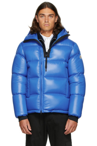 Moncler: Blue Down Guitry Jacket | SSENSE