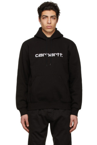 Carhartt Work In Progress: Black Cotton Hoodie | SSENSE