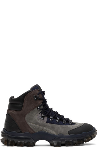 Moncler: Herlot Suede Hiking Boots | SSENSE Canada