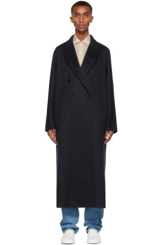 Navy Selina Coat by Max Mara on Sale