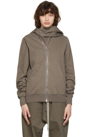 Rick Owens DRKSHDW: Grey Mountain Hoodie | SSENSE Canada