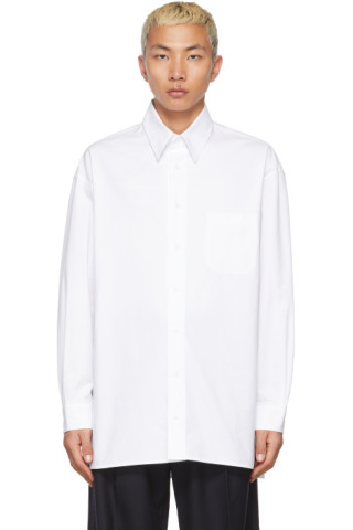 White Oversized Shirt by UNIFORME on Sale